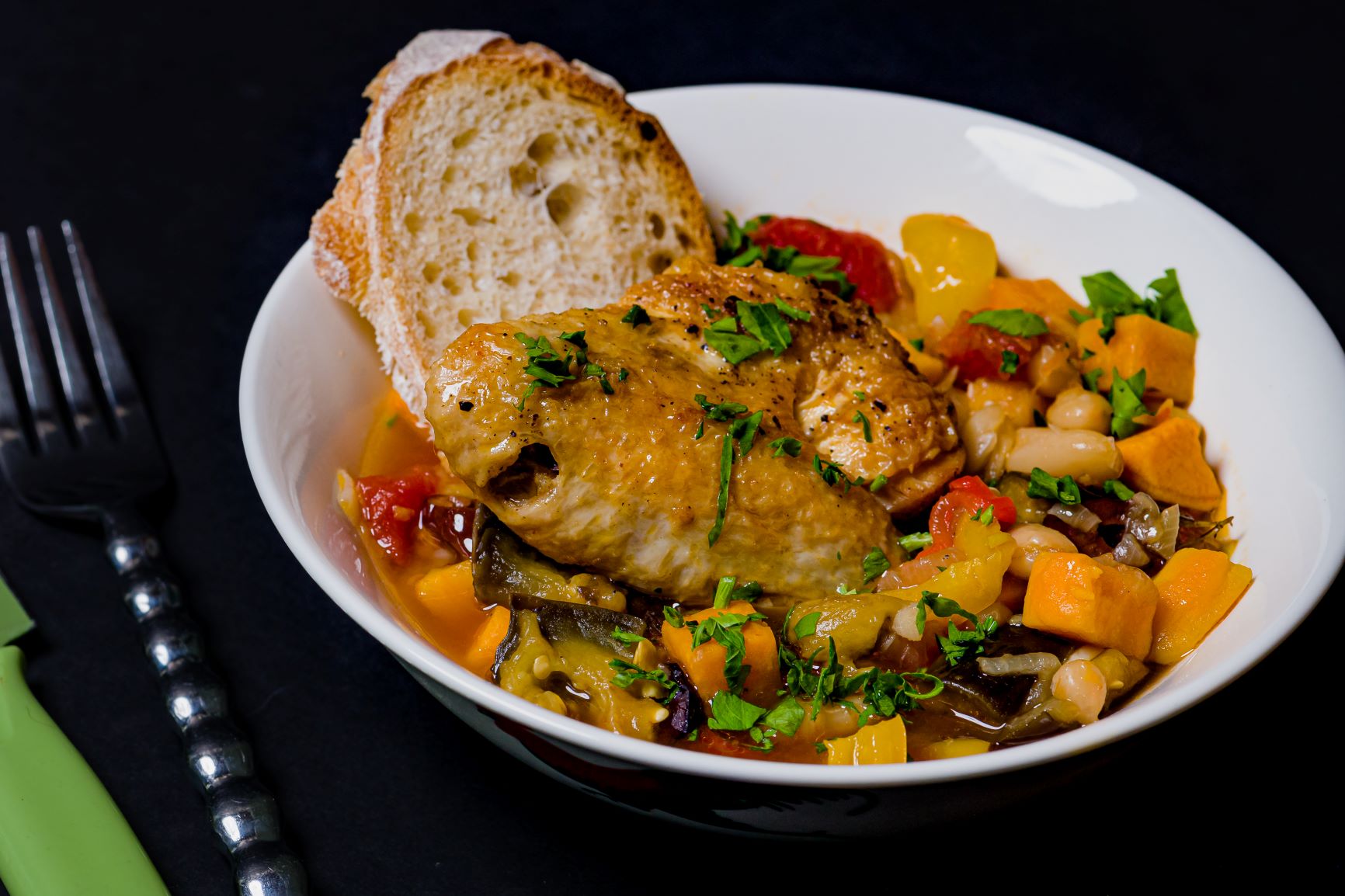 “Clean the fridge” Stew – Chicken and Eggplant